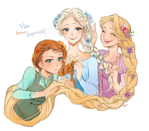 Диснеевские принцессы Эльза и Анна