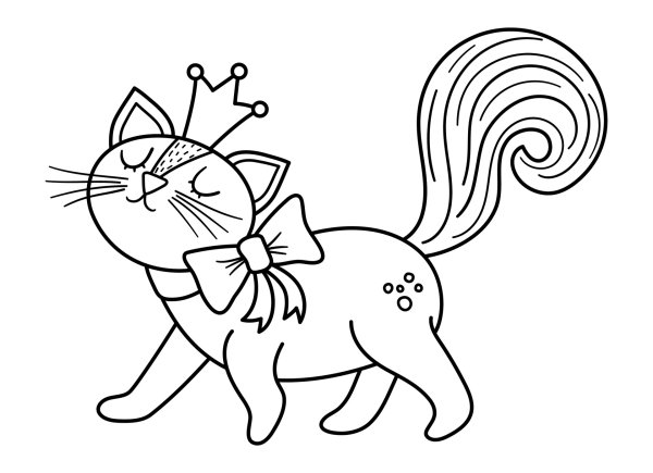 Рисунки принцесса и кошка