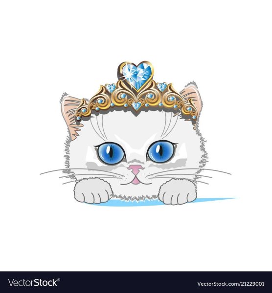 Мультяшные кошки с короной