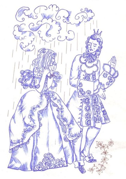 Рисунок к сказке Король Дроздобород