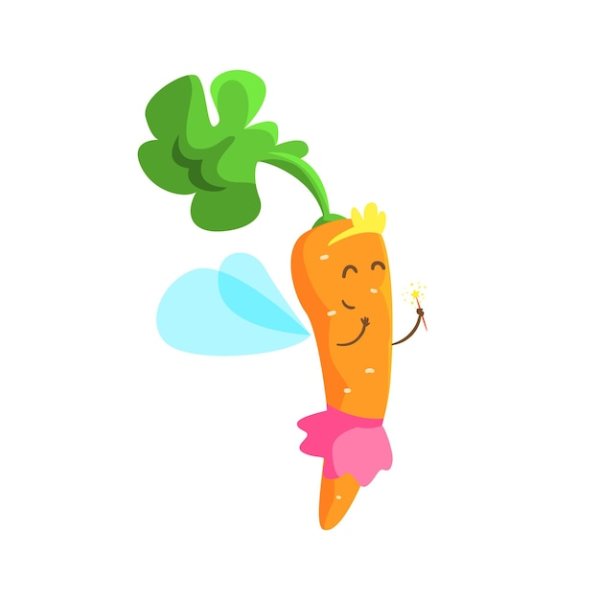 Морковка девочка вектор