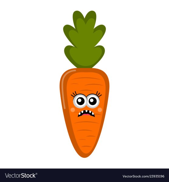 Грустная морковь вектор