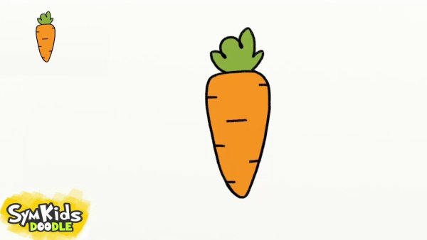 Морковь рисунок для срисовки
