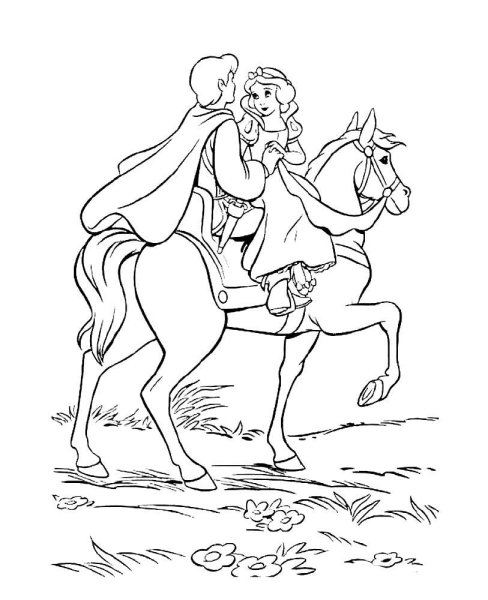 Рисунки принцесса на лошади