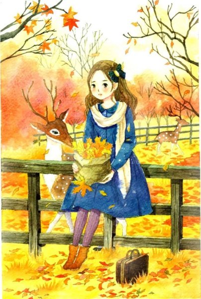 Нарисовать принцесса осень