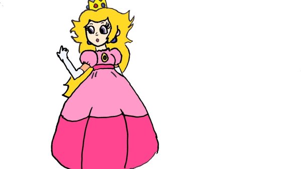 Марио принцесса рисунок
