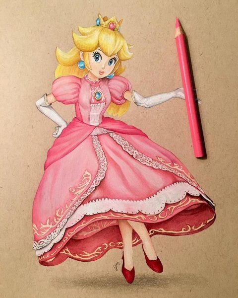 Принцесса Пич рисунок