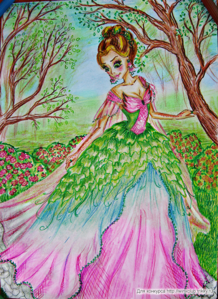 Принцесса Весна рисунок
