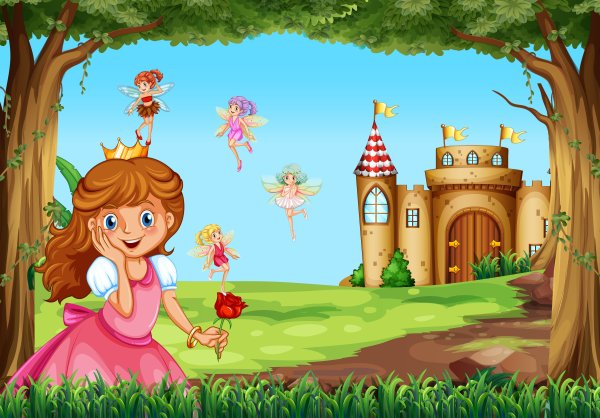 Сказочный фон для принцесс для девочек