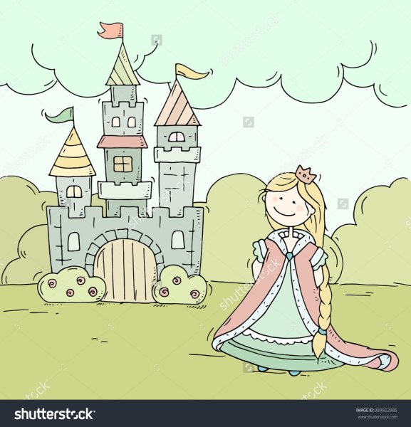 Рисунки принцесса в замке