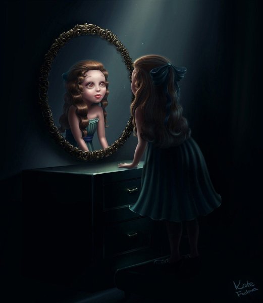 Отражение в зеркале арт