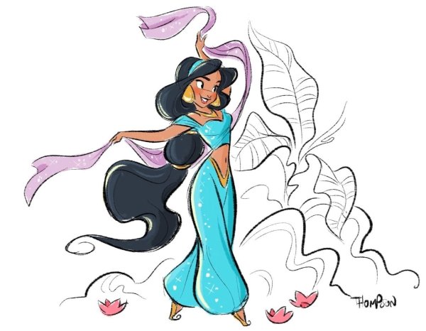 Рисунки принцесса жасмин