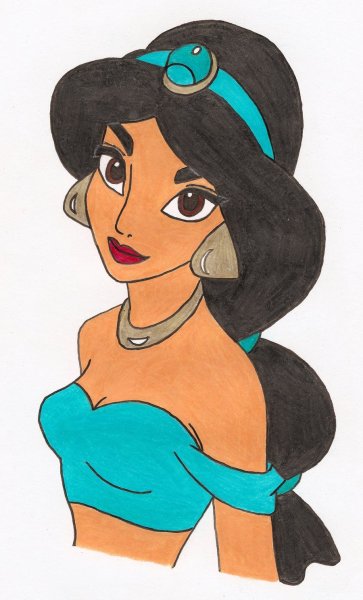 Жасмин принцесса Дисней рисунок