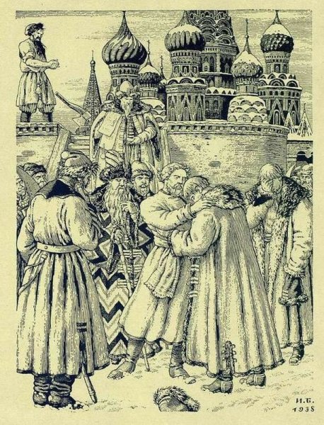 Рисунки про царя ивана васильевича молодого опричника и удалого купца