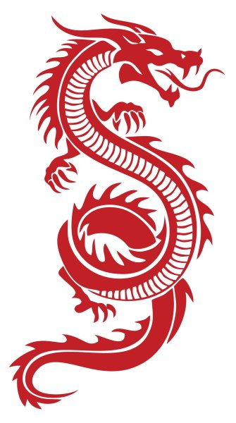 Рисунки профиль китайского дракона