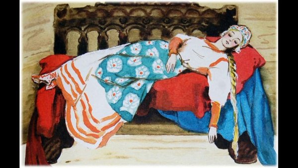 Рисунки пушкин спящая царевна и семь богатырей