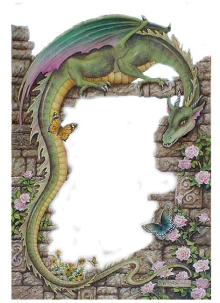 Рисунки рамка из драконов