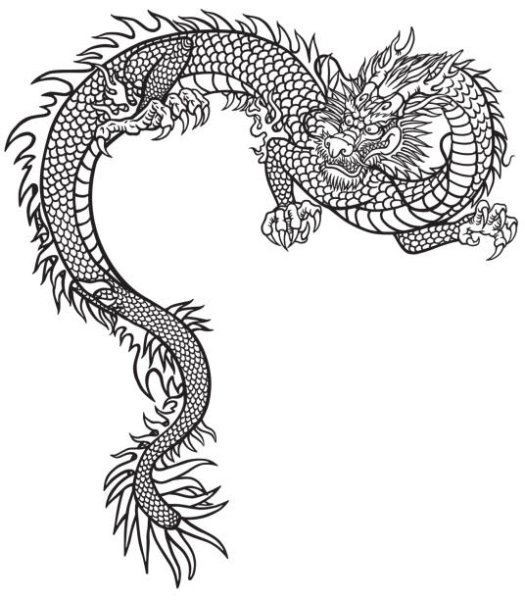 Рамка в стиле китайского дракона