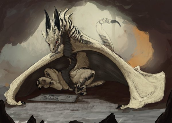 Рисунки раненый дракон