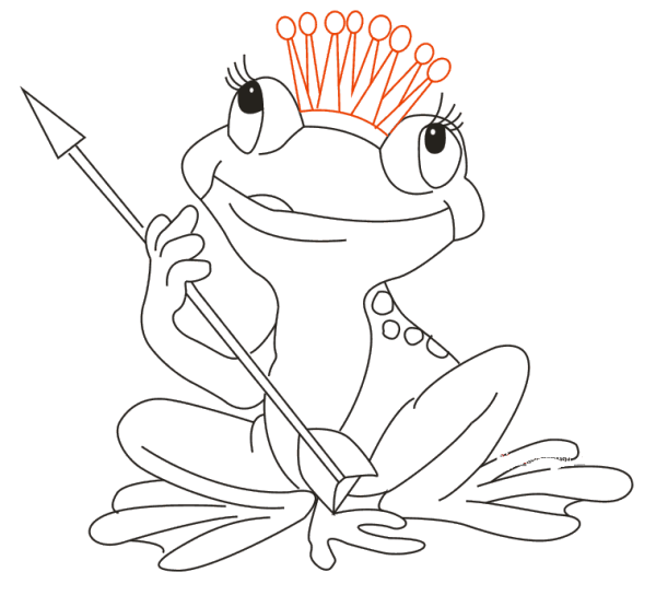 Иллюстрация к сказке Царевна лягушка карандашом