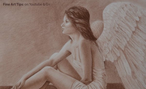Рисование ангела реалистичный