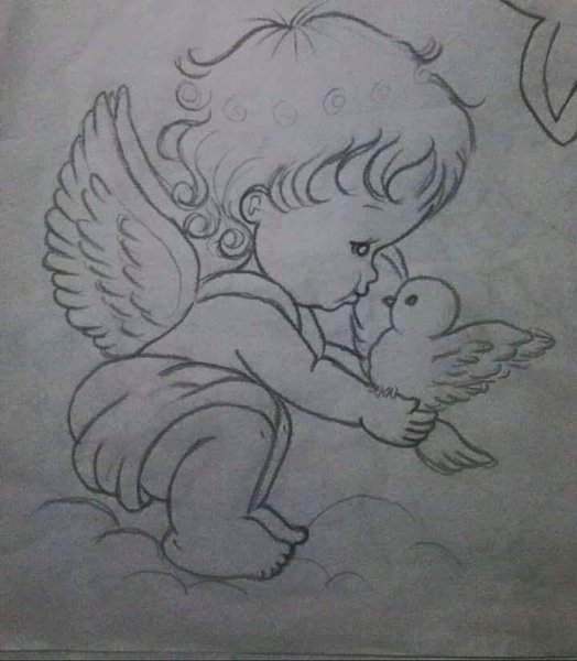 Рисунки ребенок ангел