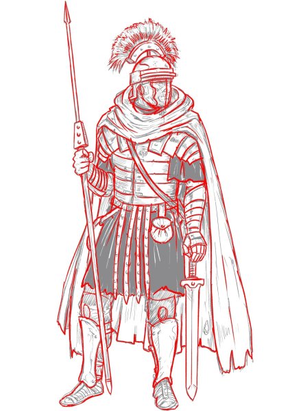 Рисунки римский воин легионер