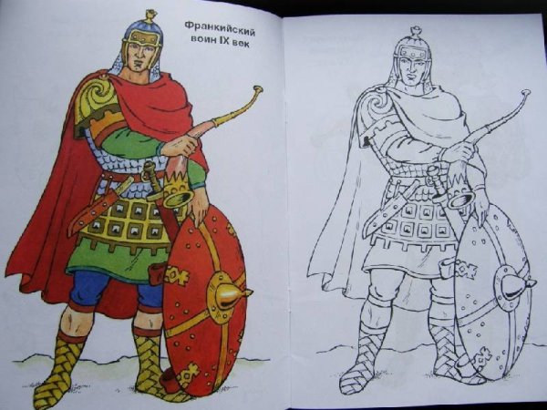 Воин древней Руси рисунок