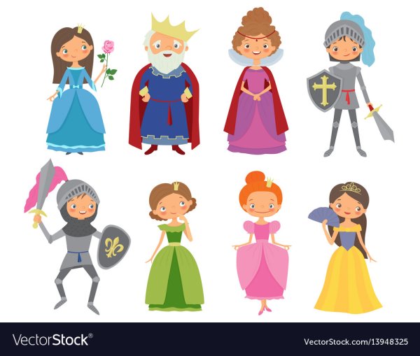 Рыцари и принцессы для деток рисунок