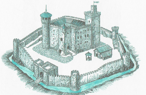 Замок феодала крепость