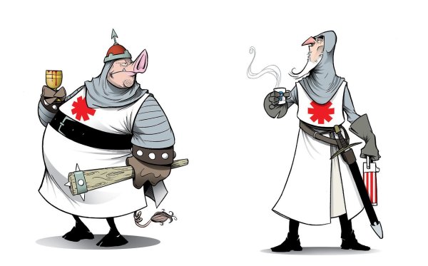 Рыцарь карикатура