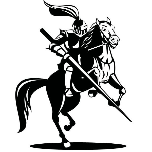 Рисунки рыцарь на коне с копьем