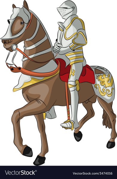 Рыцарь на лошади из мультика