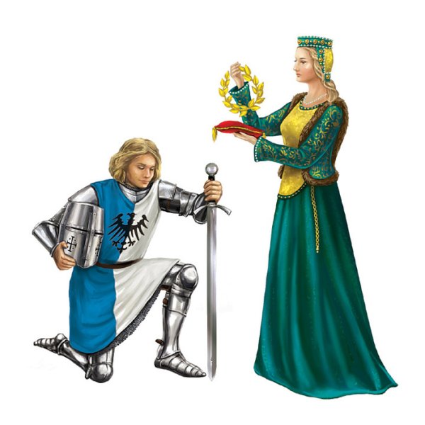 Рисунки рыцарь с дамой сердца