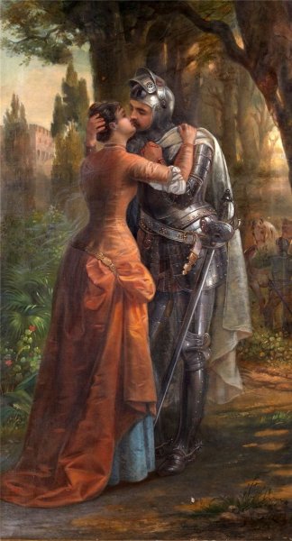 Рыцарь и дама сердца Прерафаэлиты