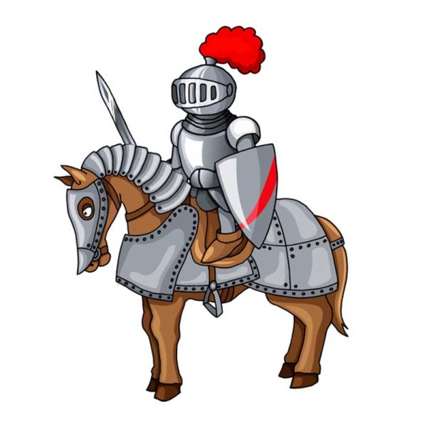 Лошадь в рыцарских доспехах