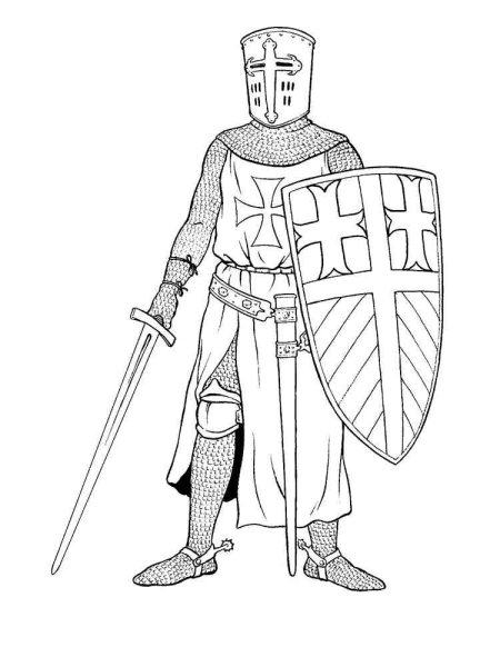Рисунки рыцарь средневековья