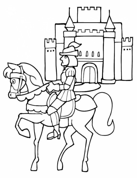 Рисунки рыцари и замки средневековья