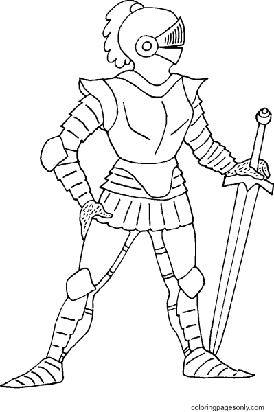 Рыцарь рисунок карандашом