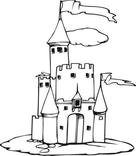 Рисунки рыцарского замка и рыцаря