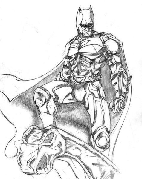 Рисунок Бэтмена карандашом