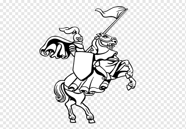 Рыцарь на лошади рисунок
