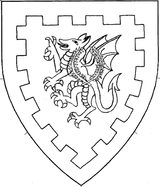 Герб рыцаря средневековья раскраска
