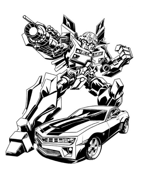 Transformers раскраска Бамблби