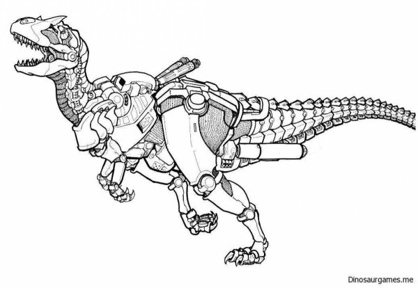 Динозавры / раскраска