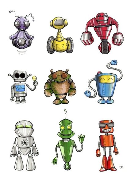 Роботы детские рисунки