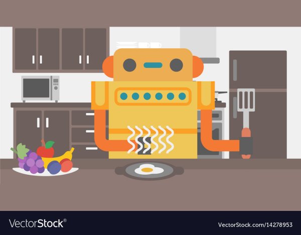 Робот который готовит еду рисунок