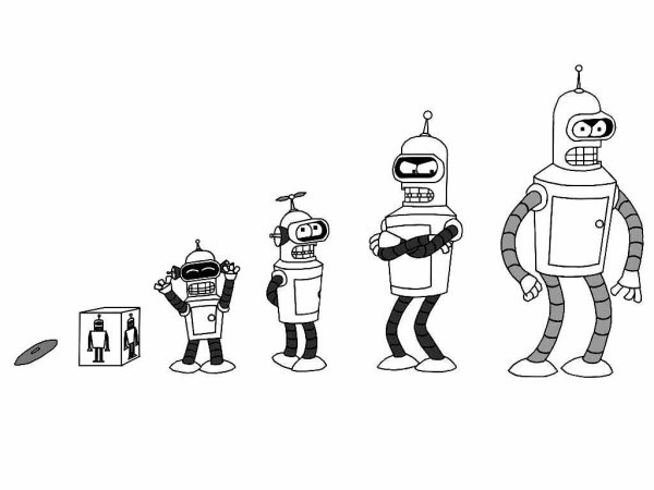 Эскизы с роботом из Футурамы