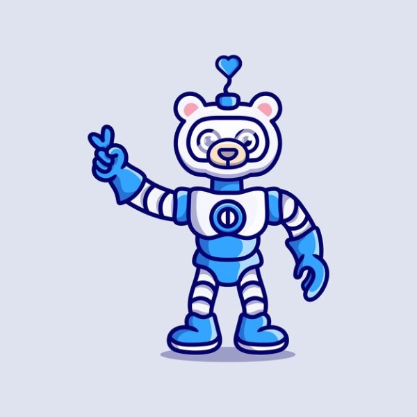 Медвежонок робот логотип