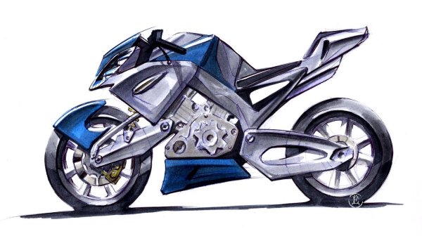 Рисунки робот мотоцикл